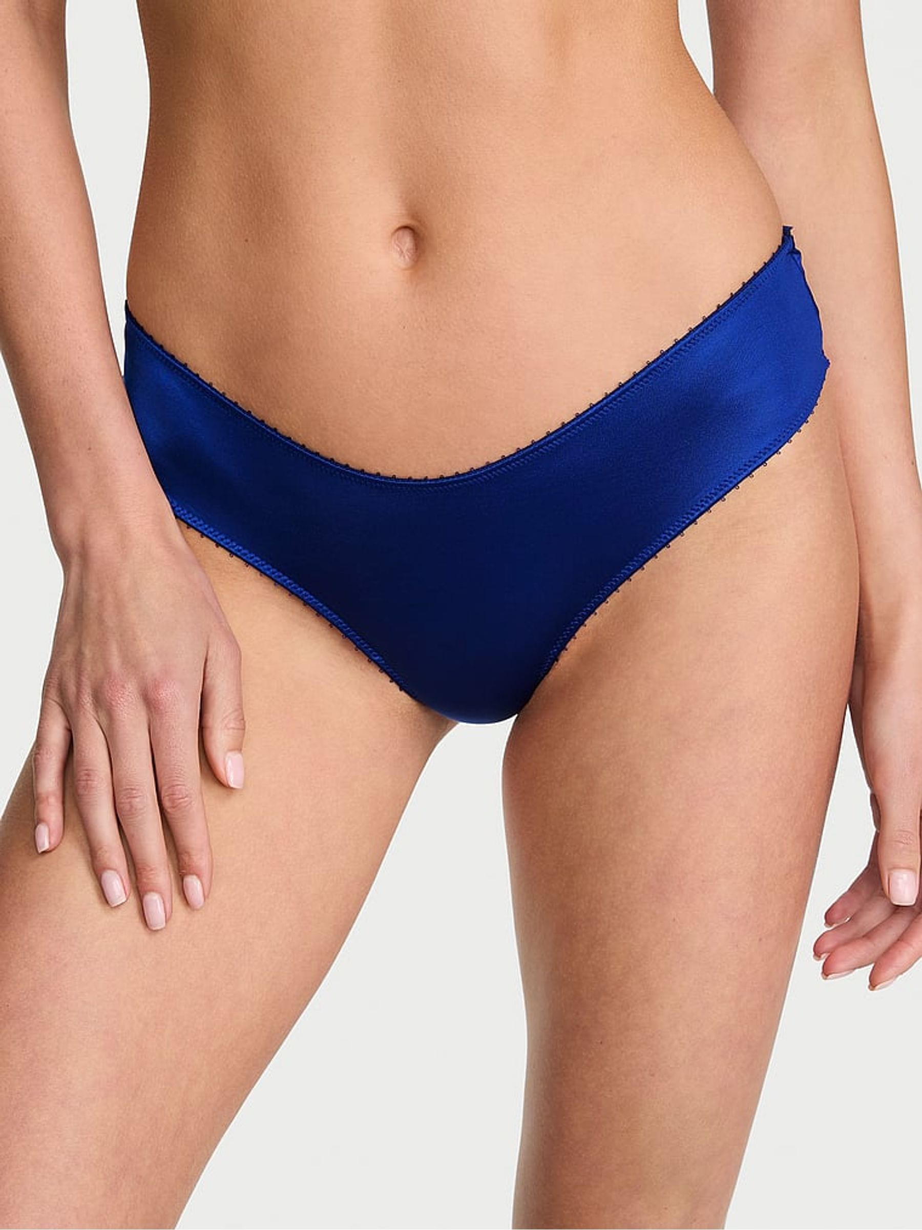 Victoria's Secret Fantasia Blue Cheeky Strappy Ring Knickers