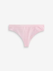 Victoria's Secret Pink/Blue/Orange Thong 4 Pack Logo Knickers - Image 4 of 8