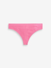 Victoria's Secret Pink/Blue/Orange Thong 4 Pack Logo Knickers - Image 5 of 8