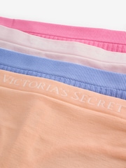 Victoria's Secret Pink/Blue/Orange Thong 4 Pack Logo Knickers - Image 6 of 8