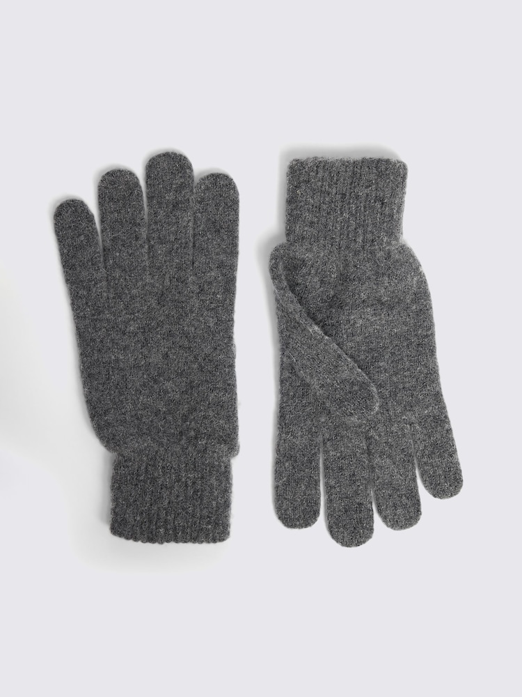 MOSS Grey Charcoal Cashmere Blend Gloves - Image 1 of 3