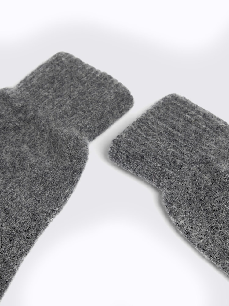 MOSS Grey Charcoal Cashmere Blend Gloves - Image 2 of 3