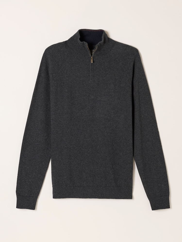 FatFace Rye Charcoal Grey Half Neck Knitted Jumper - Image 6 of 6 FatFace Rye Charcoal Grey Half Neck Knitted Jumper - Image 6 of 6