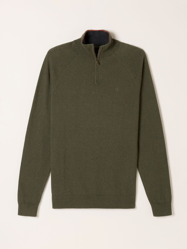 FatFace Rye Khaki Green Half Neck Knitted Jumper - Image 6 of 6 FatFace Rye Khaki Green Half Neck Knitted Jumper - Image 6 of 6