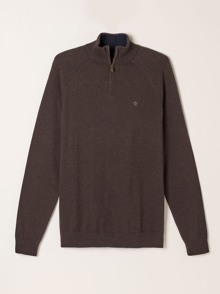 FatFace Rye Chocolate Brown Half Neck Knitted Jumper - Image 6 of 6 FatFace Rye Chocolate Brown Half Neck Knitted Jumper - Image 6 of 6