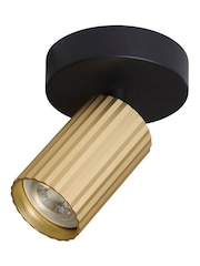 Searchlight Black and Gold Nanna Fluted Spotlight GU10 - Image 3 of 4