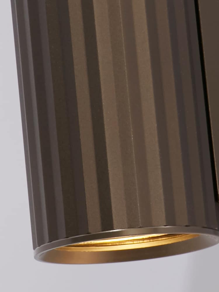 Searchlight Bronze Nanna Fluted Wall Light GU10 - Image 4 of 4 Searchlight Bronze Nanna Fluted Wall Light GU10 - Image 4 of 4