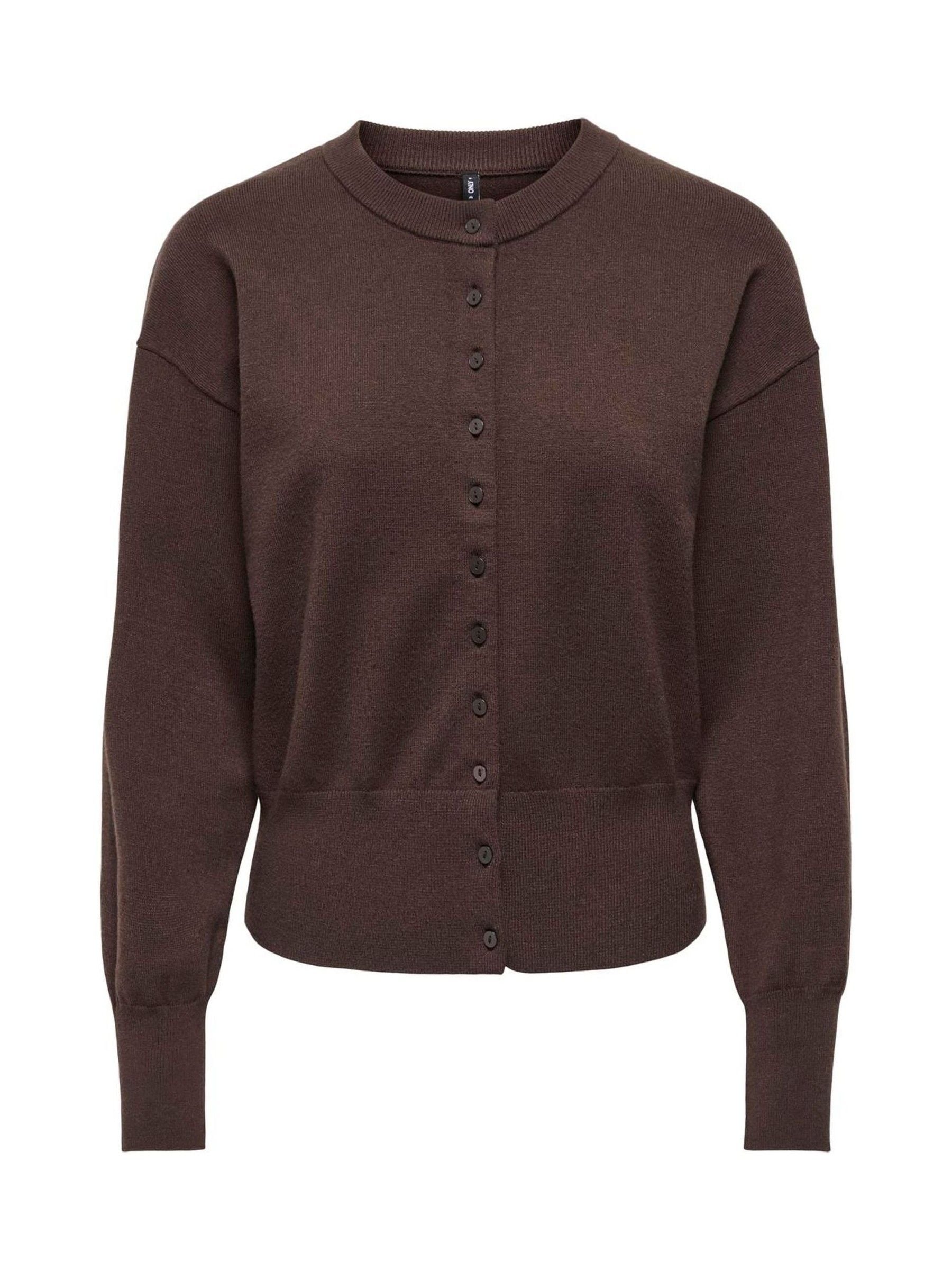 Buy ONLY Brown Button Through Round Neck Cardigan from Next USA