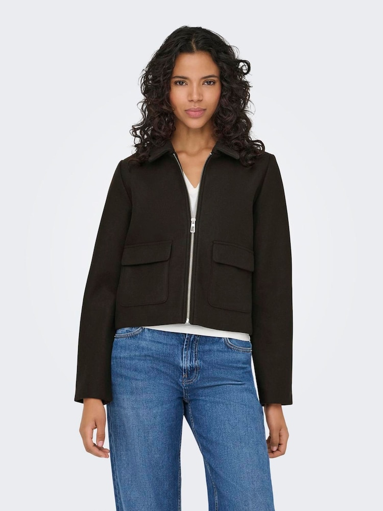 ONLY Short Zip Through Jacket - Imagen 1 de 4 ONLY Short Zip Through Jacket - Imagen 1 de 4