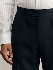 כחול כהה - גזרה רגילה - Stretch Smart Twill Trousers - תמונה 3 מתוך 8