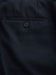 כחול כהה - גזרה רגילה - Stretch Smart Twill Trousers - תמונה 8 מתוך 8
