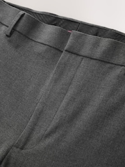 Charcoal Grey Regular Fit Elasticated Waist Motionflex Stretch Smart Trousers - Image 7 of 11