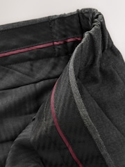 Charcoal Grey Regular Fit Elasticated Waist Motionflex Stretch Smart Trousers - Image 9 of 11
