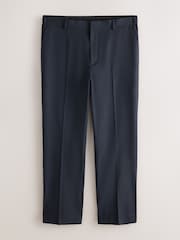 Navy Blue Regular Fit Elasticated Waist Motionflex Stretch Smart Trousers - Image 6 of 9