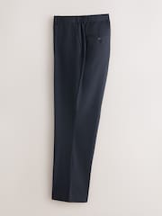 Navy Blue Regular Fit Elasticated Waist Motionflex Stretch Smart Trousers - Image 7 of 9