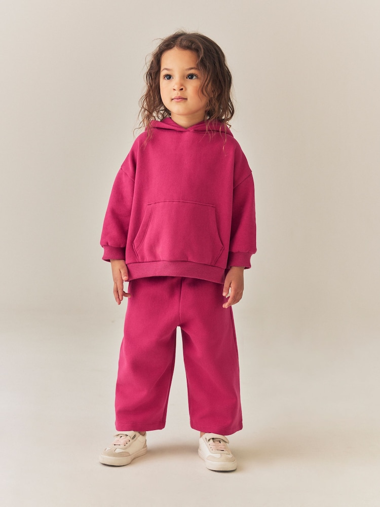 Berry Pink Wide Leg Sweat Joggers (3mths-7yrs) - Image 2 of 9 Berry Pink Wide Leg Sweat Joggers (3mths-7yrs) - Image 2 of 9