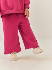 Berry Pink Wide Leg Sweat Joggers (3mths-7yrs) - Image 4 of 9