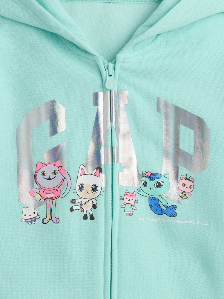 Gap Green Gabby's Dollhouse Logo Zip Hoodie (0-24mths) - Image 3 of 3