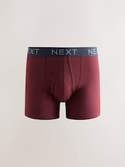 Burgundy Red Stripe Marl 5 Pack A Front Cotton Rich Boxers - Image 4 of 10
