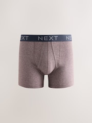 Burgundy Red Stripe Marl 5 Pack A Front Cotton Rich Boxers - Image 7 of 10