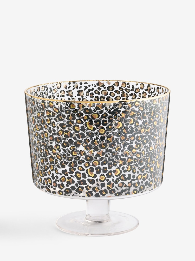 Black Leopard Print Trifle Bowl - Image 5 of 5