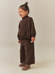 Chocolate Brown Wide Leg Sweat Joggers (3mths-7yrs) - Image 2 of 8