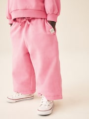 Pink Wide Leg Sweat Joggers (3mths-7yrs) - Image 1 of 7