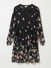 FatFace Lara Black Furnishing Floral Dress - Image 6 of 6