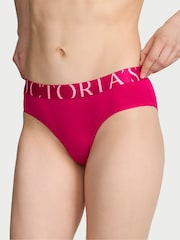 Victoria's Secret Vibrant Fuchsia Pink Hipster Exploded Logo Knickers - Image 1 of 2