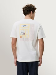 Les Deux Ivory Café Graphic Print T-Shirt - Image 2 of 7