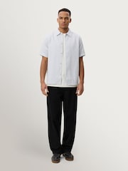 Les Deux Natural Check Seersucker Short Sleeve Shirt - Image 3 of 7
