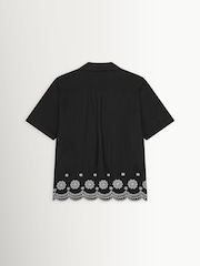 Les Deux Black Border Embroidery Short Sleeve Shirt - Image 7 of 7