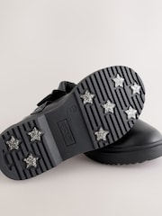 Black Matt Narrow Fit (E) Bow Chunky Mary Jane School Shoes - Image 5 of 5