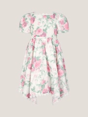 Monsoon Viola Rose Print Broderie Trim Dress - Imaginea 2 din 4