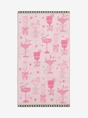 Pink Santa in a Cocktail Towel - Image 1 of 4