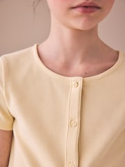 Yellow Short Sleeve Ribbed Cardigan (3-16yrs) - Image 4 of 8