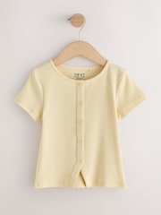 Yellow Short Sleeve Ribbed Cardigan (3-16yrs) - Image 5 of 8