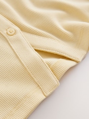 Yellow Short Sleeve Ribbed Cardigan (3-16yrs) - Image 8 of 8