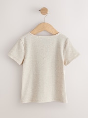 Oatmeal Short Sleeve Ribbed Cardigan (3-16yrs) - Image 5 of 7