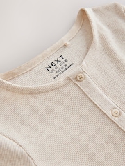 Oatmeal Short Sleeve Ribbed Cardigan (3-16yrs) - Image 6 of 7