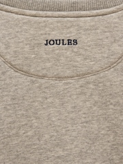 Joules Boys' Jasper Grey Marl Crew Badge Sweatshirt - Image 7 of 7