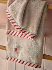 Next Natural Christmas 6 Colour Icon Towel - Image 2 of 3