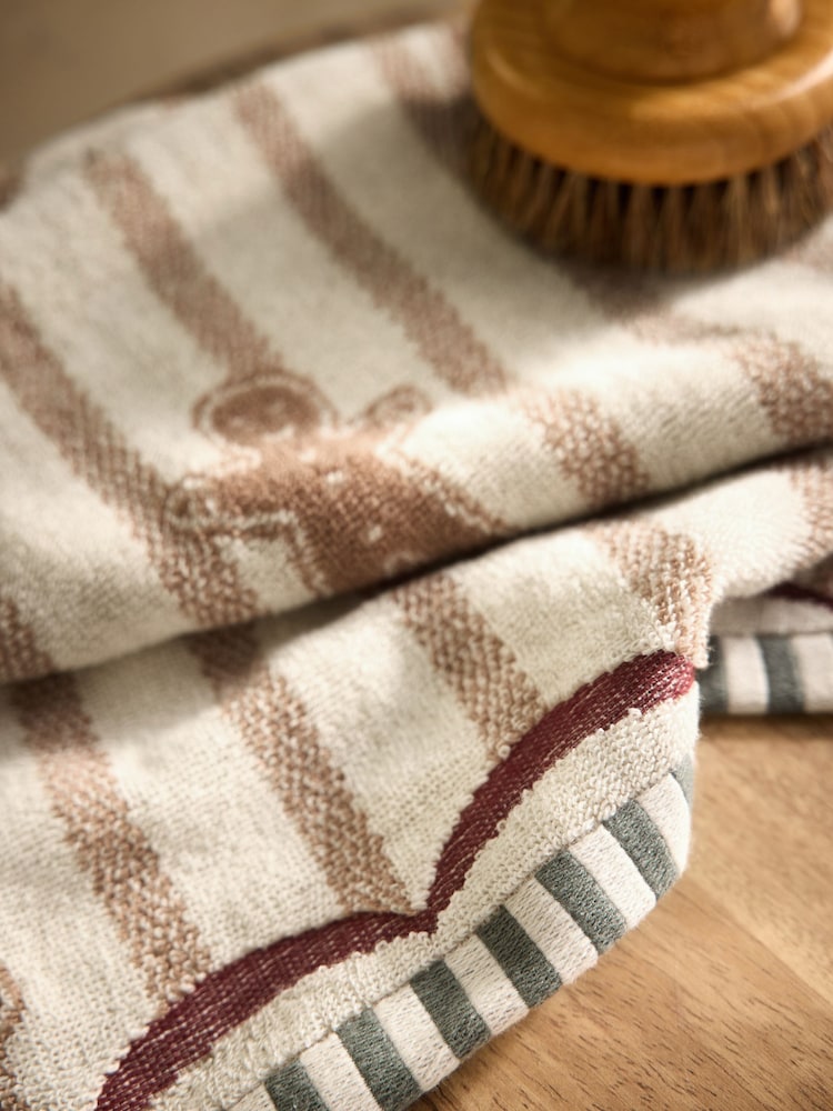Natural Christmas Gingerbread Towel - Image 2 of 2