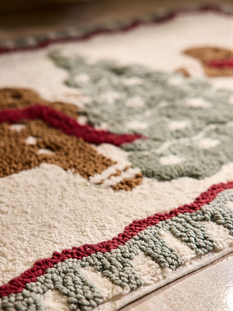 Natural Christmas Gingerbread Bath Mat - Image 2 of 4