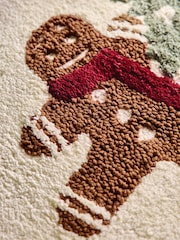 Natural Christmas Gingerbread Bath Mat - Image 3 of 4