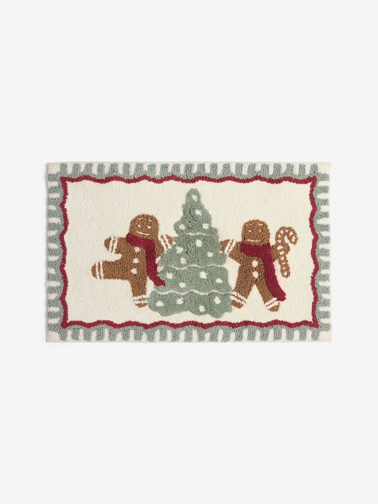 Natural Christmas Gingerbread Bath Mat - Image 4 of 4