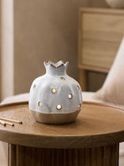 Natural Pomegranate Shape Ceramic Tea Light Holder - Image 1 of 5