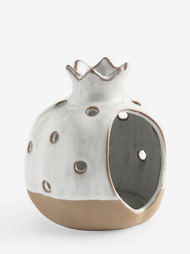 Natural Pomegranate Shape Ceramic Tea Light Holder - Image 2 of 5 Natural Pomegranate Shape Ceramic Tea Light Holder - Image 2 of 5