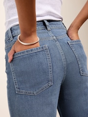 Friends Like These Mid Wash Petite Everyday Wide Leg Jeans - Image 4 of 4