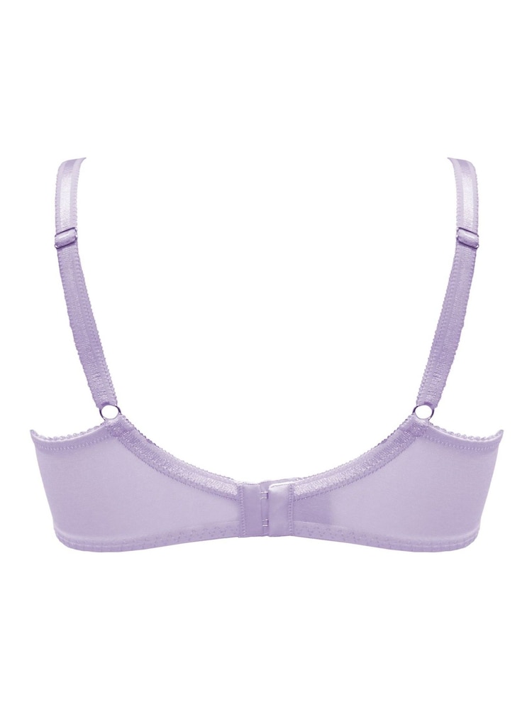 Pour Moi Purple Non Padded Underwired Fleur Balconette Bra - Image 4 of 4